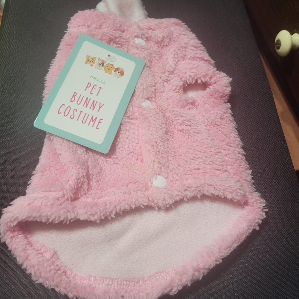 Easter Bunny dog costume Pink Rabbit dog costume bunny ears, small  NEW - Picture 2 of 4